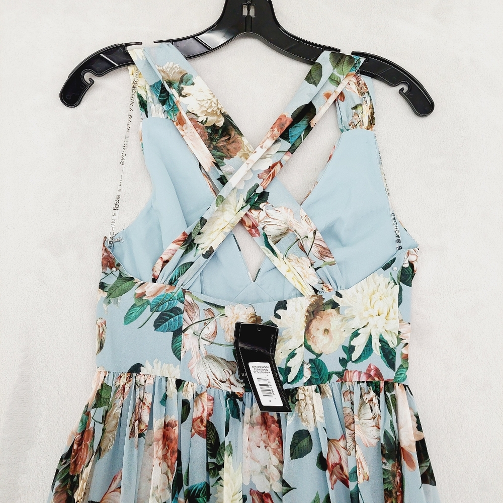 NEW Sachin + Babi Kenzia Floral Print Gown Maxi Dress Z57 - Picture 6 of 9
